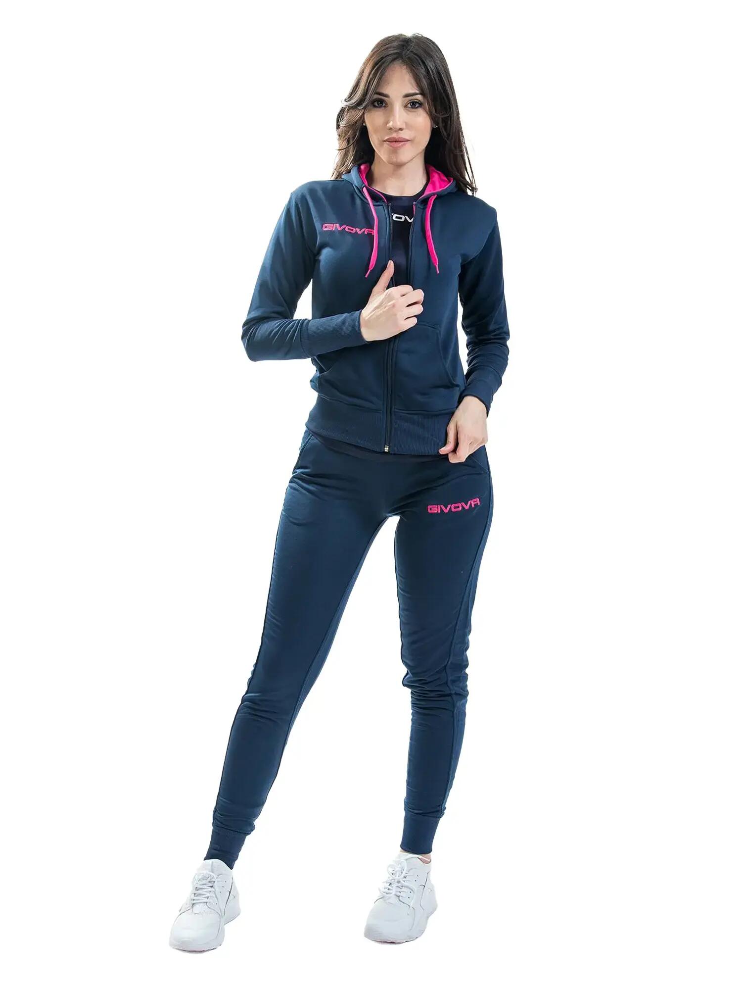 TUTA complete donna ( acetato-poliestere) givova blu/fuxia 2/7