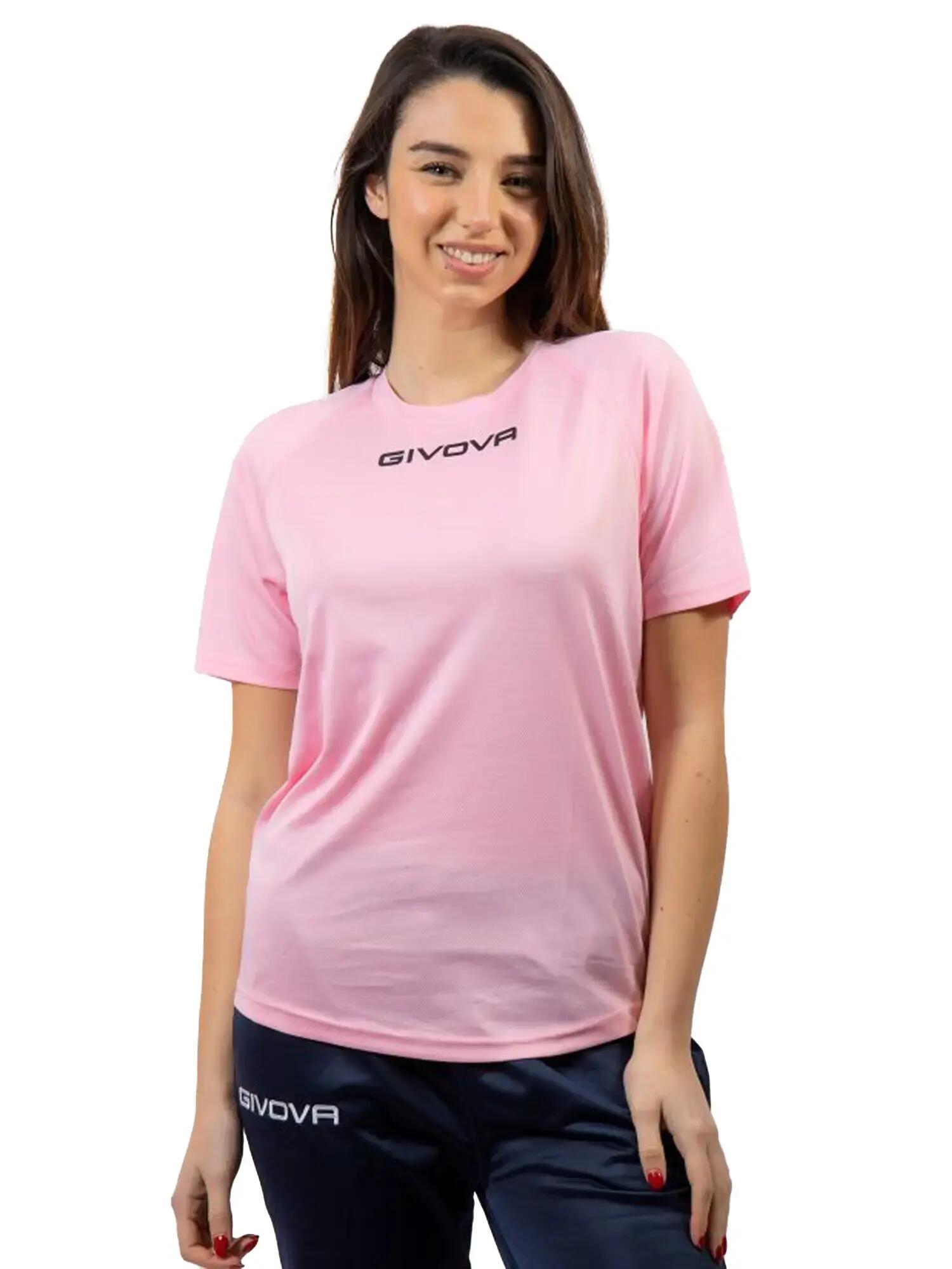 Sport-T-Shirt Givova One Microforata Pink 2/4