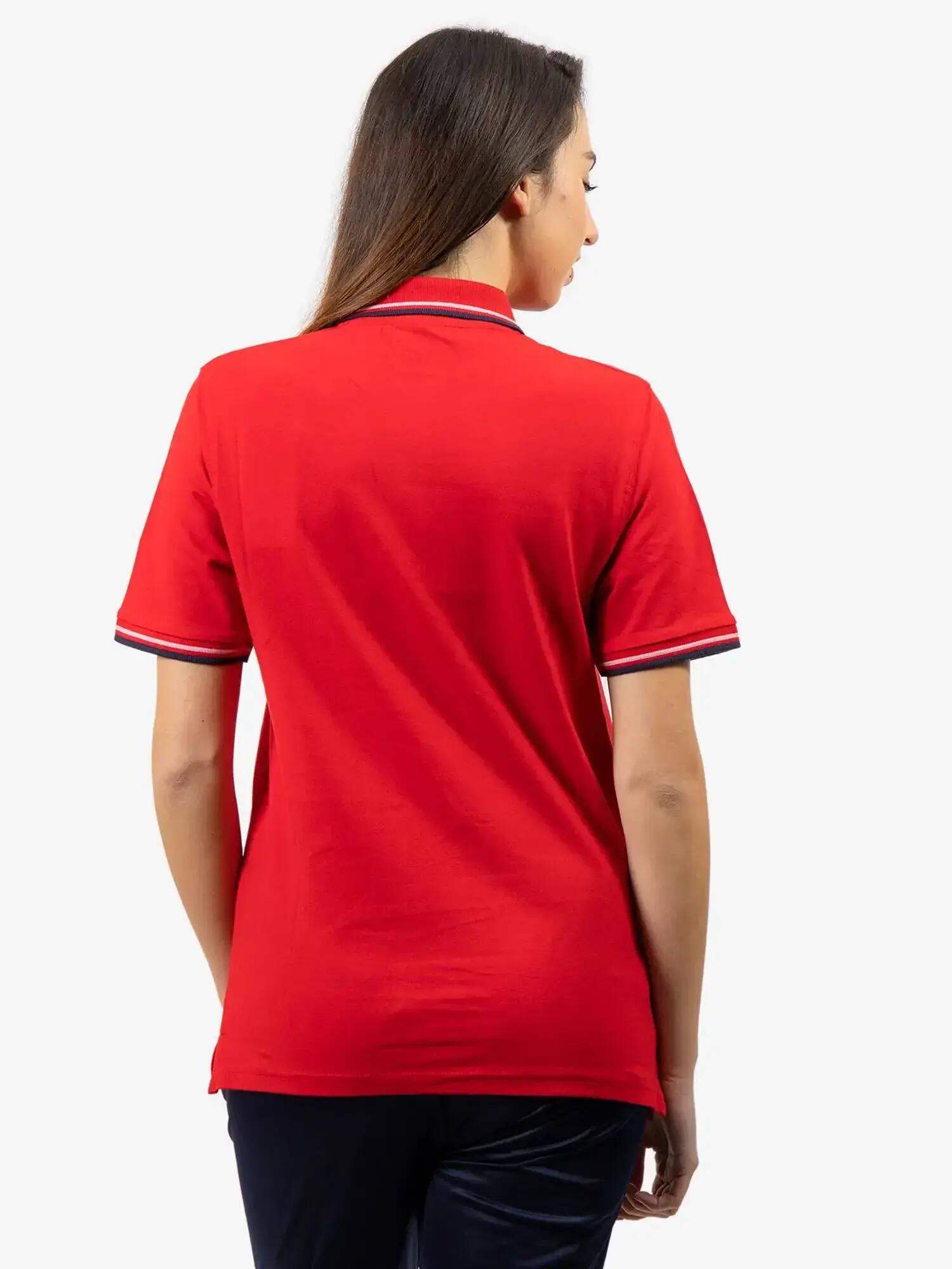 Polo donna givova rosso/blu 3/5