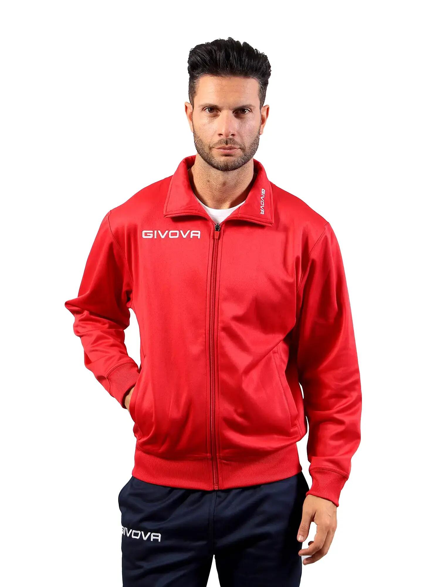 Sudadera Adulto Técnica Mono 500 Givova Rojo Poliéster 2/7