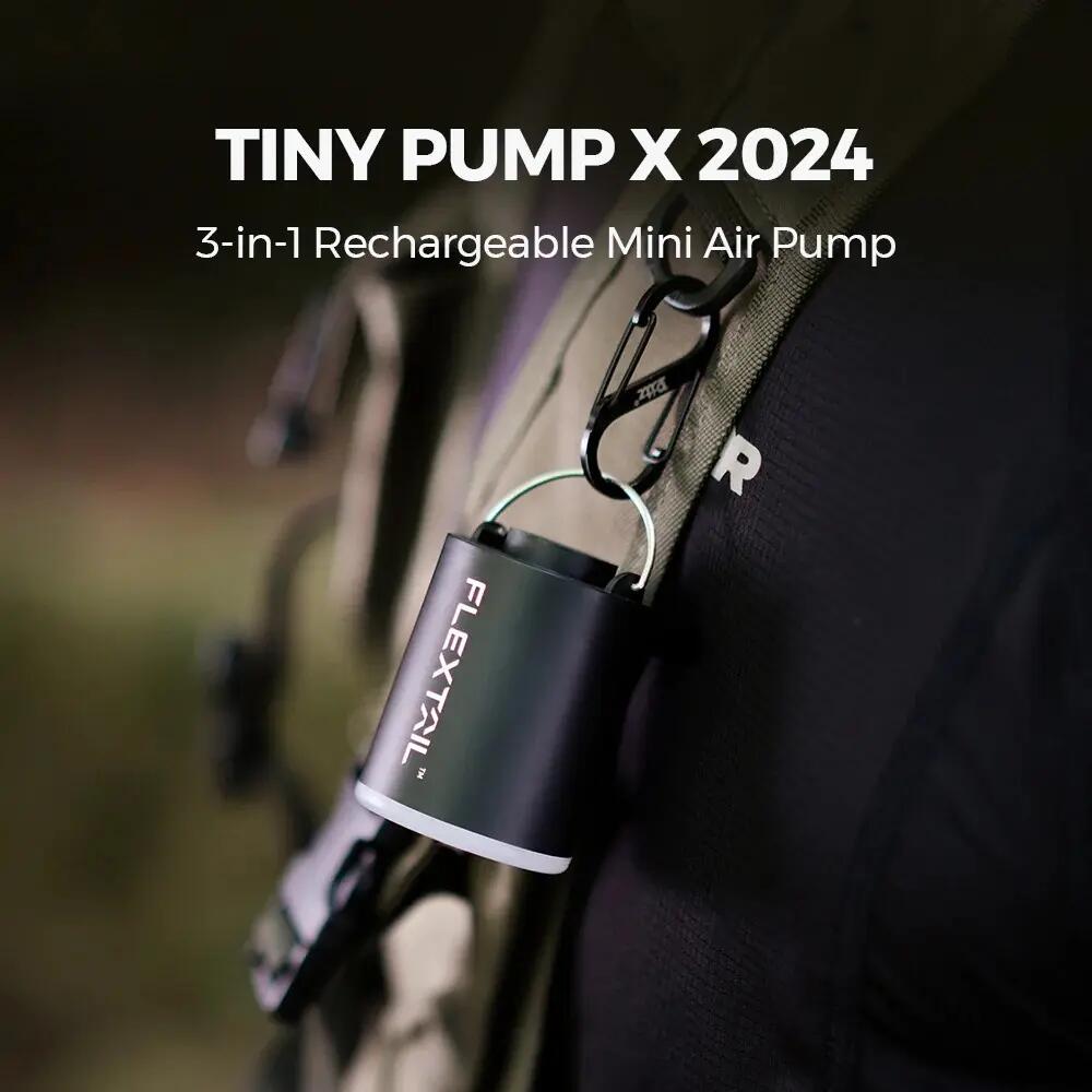 Flextail TINY PUMP X 2024 - 3-in-1 oplaadbare mini-luchtpomp + lamp licht gewich 10/11