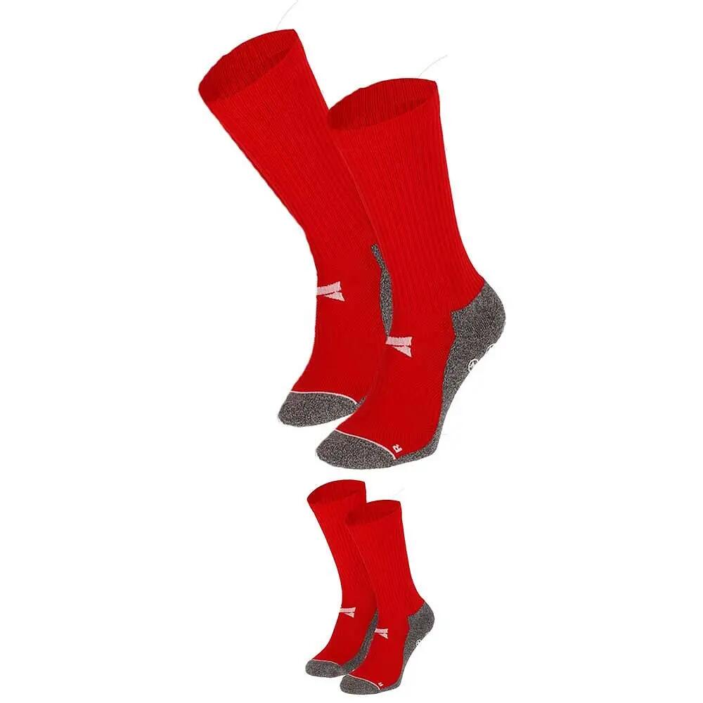 Voetbal Gripsokken Pro - 6 paar - Rood 5/6