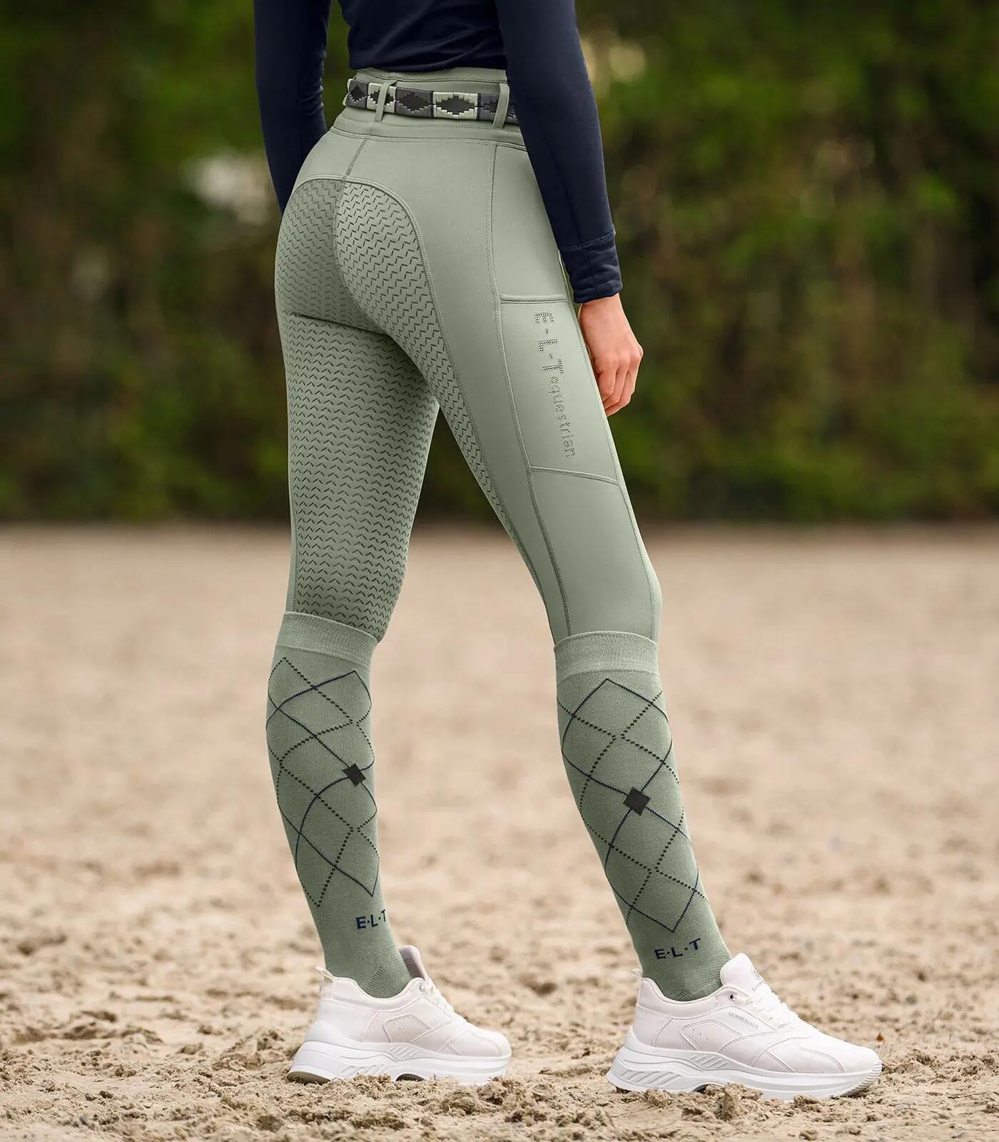 Damskie legginsy jeździeckie z pełną przyczepnością ELT Ella Glam 3/3