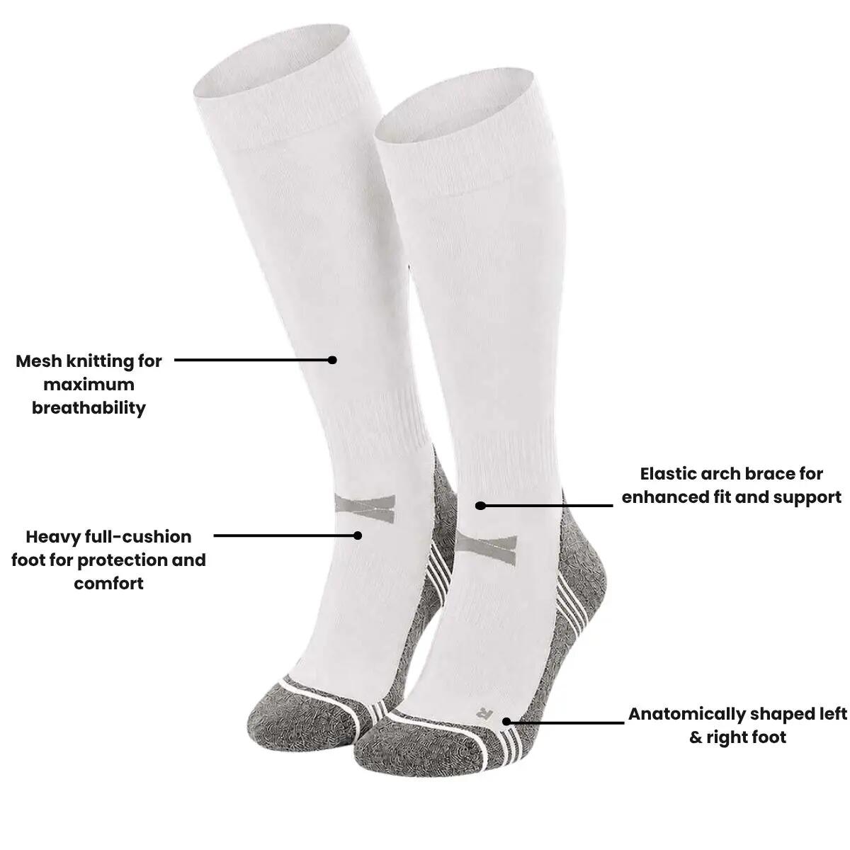 Medias de Fútbol Pro - 2 pares - Blanco 3/5