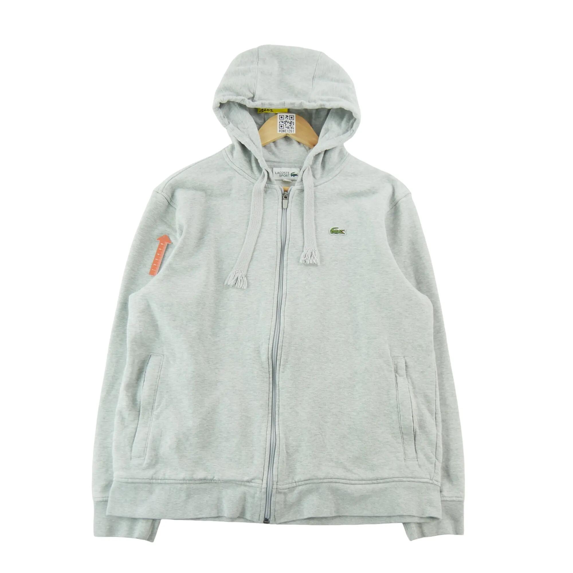 Tweedehands - Heren full-zip hoodie Lacoste grijs - Goede staat 6/10