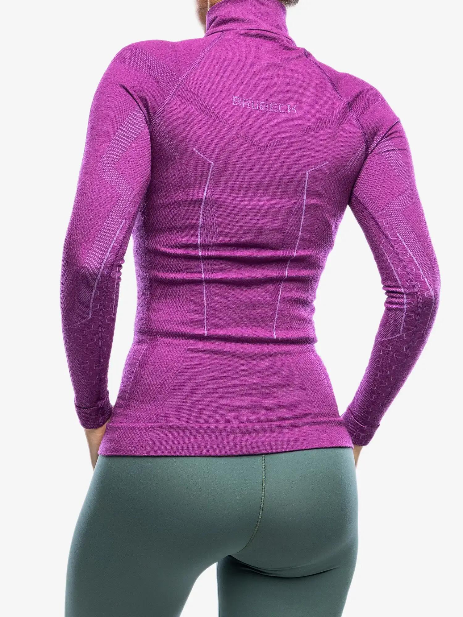 Bluza damska z krótkim ekspresem wełniana Brubeck EXTREME MERINO 7/7
