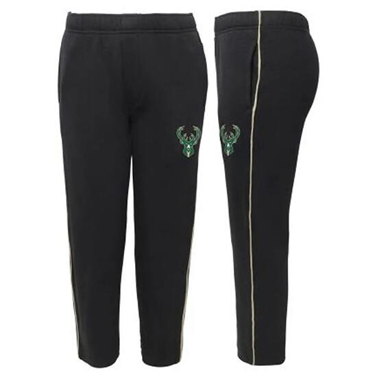 NBA Outerstuff Warm UP Brushed FC spodnie dresowe Milwaukee Bucks czarne