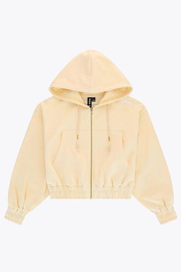 Osaka dames cropped hoodie met volledige ritssluiting | Washi
