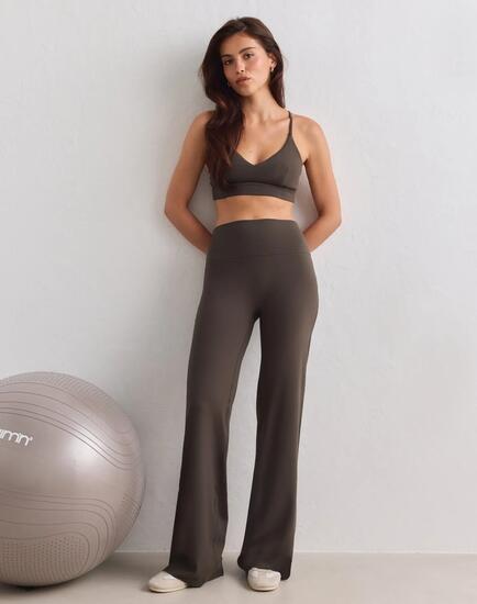 Femme Legging Jambe Droite Taille Haute squat proof Sense Lierre Foncé