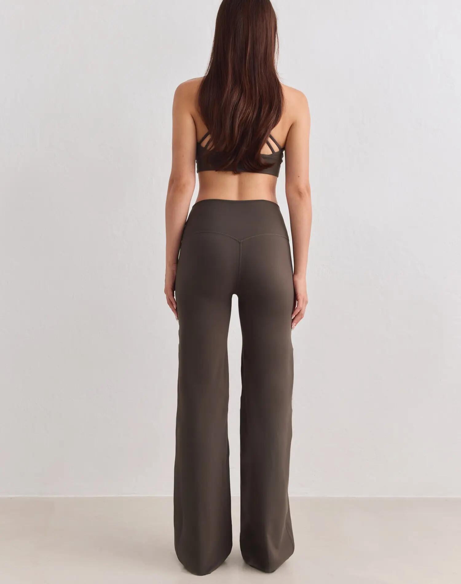 Femme Legging Jambe Droite Taille Haute squat proof Sense Lierre Foncé 3/6