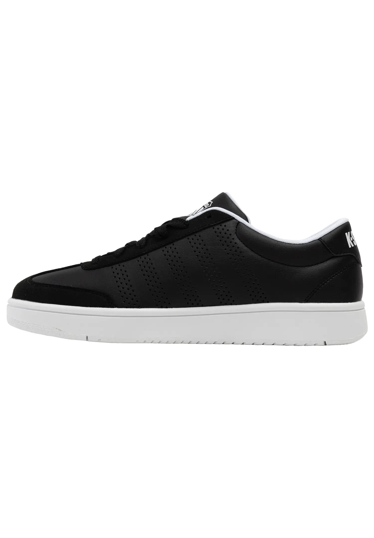 K Swiss Damen Court Open T Toe Sneaker Schwarz Weiß 4/6