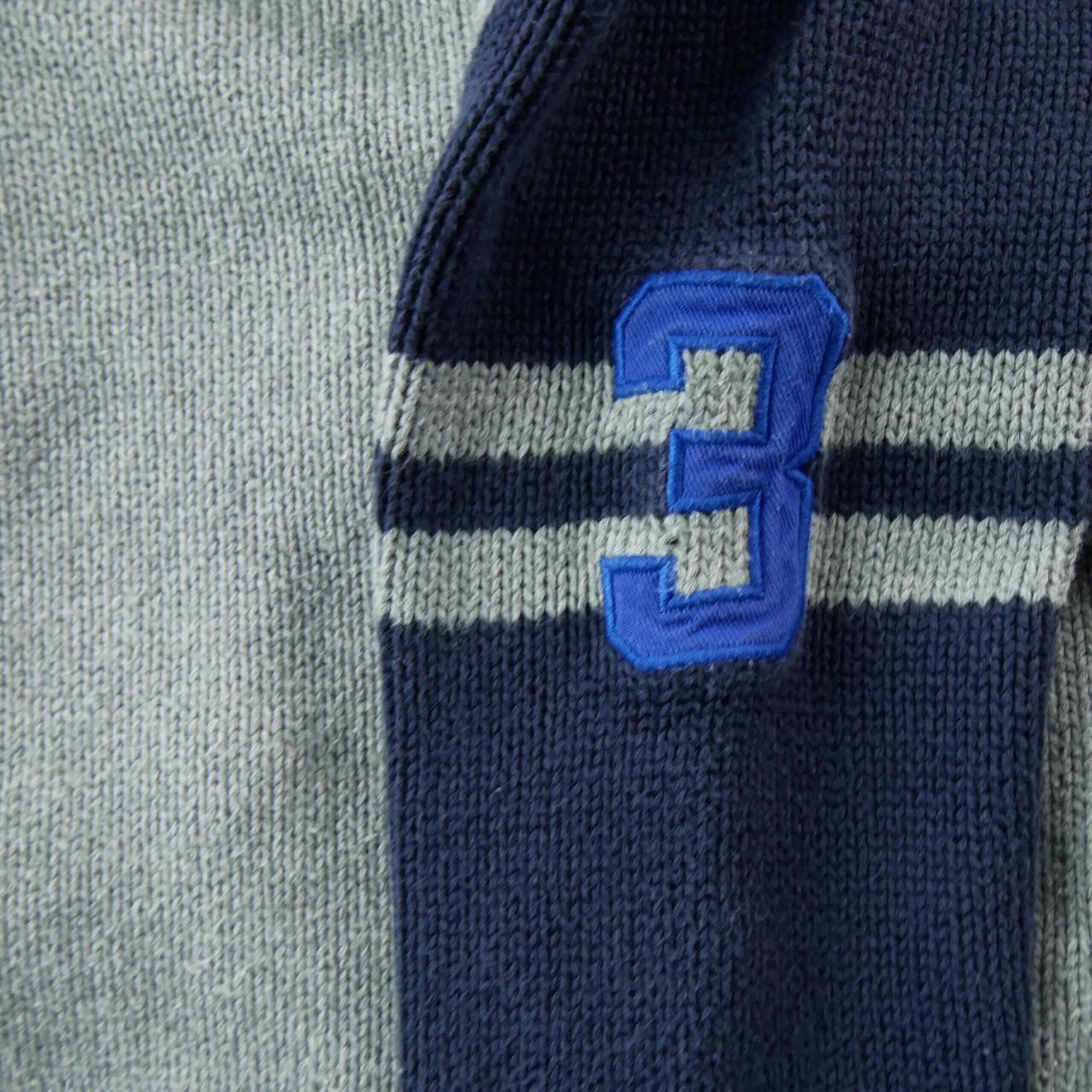 Tweedehands - Gilets Jongens Geborduurd Cijfer 3 Grijs - Als nieuw 5/8