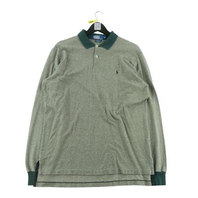 Tweedehands - poloshirt lange mouw heren custom fit - goede staat