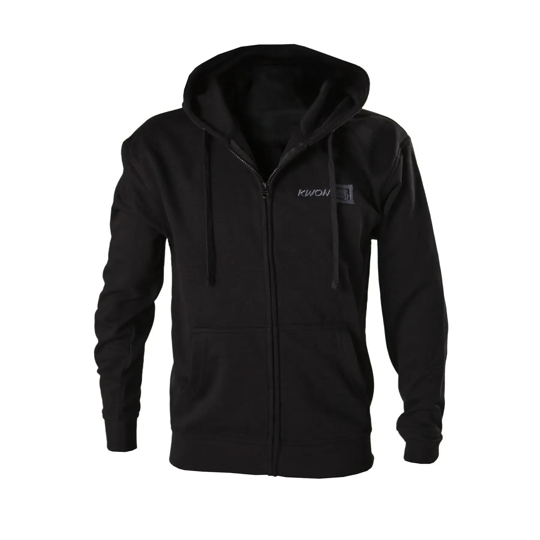 Felpa con cappuccio zip e logo Kwon 2/4