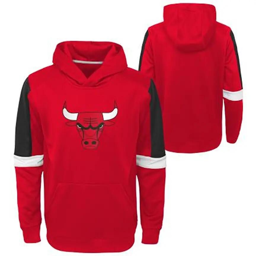 OUTERSTUFF NBA Outerstuff Square UP Pullover Hood Chicago Bulls BL146 red kids