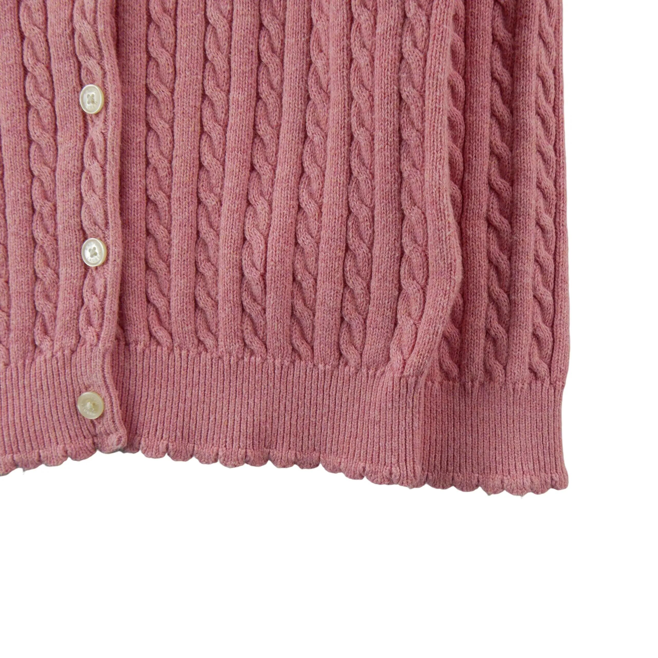 Tweedehands - Meisjes gilets gedraaide brei - Zeer goede staat 4/8