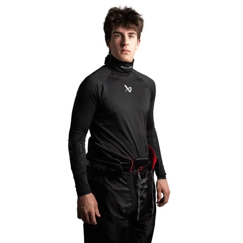 BAUER LS Neck protect Top Senior zwart volwassen hockeyhalshalsbeschermers 2/3