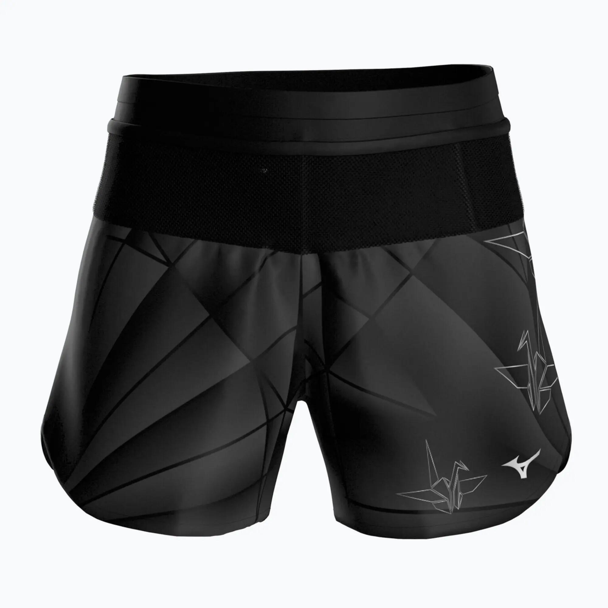 Spodenki do biegania damskie Mizuno Active Graphic Multi Pocket 4 1/4