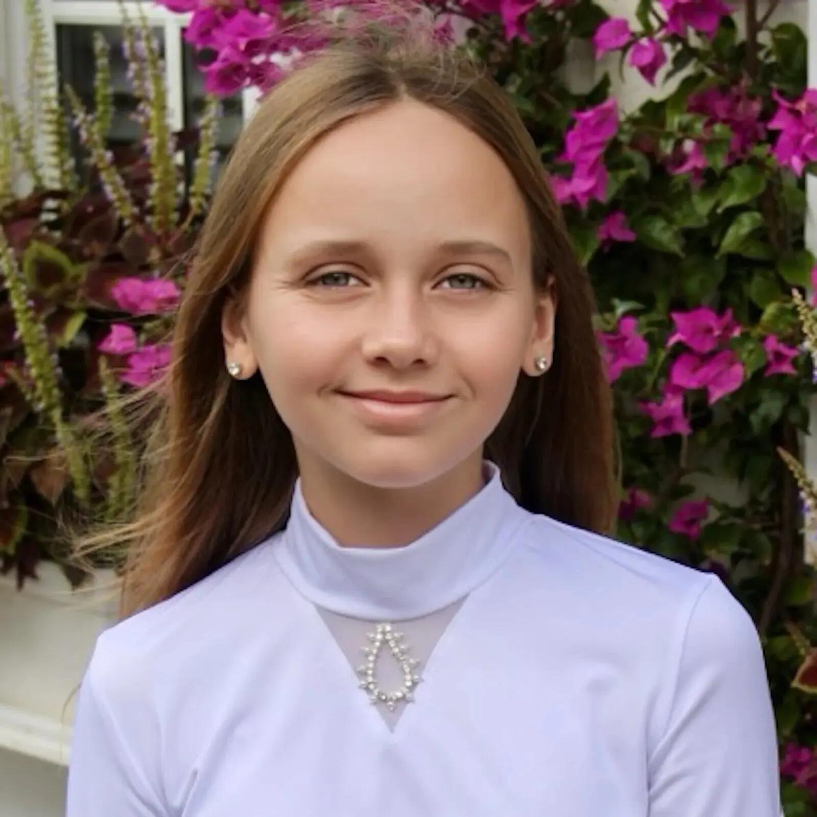 Polo d'équitation de concours fille Cavalliera Crystal Drop 3/3