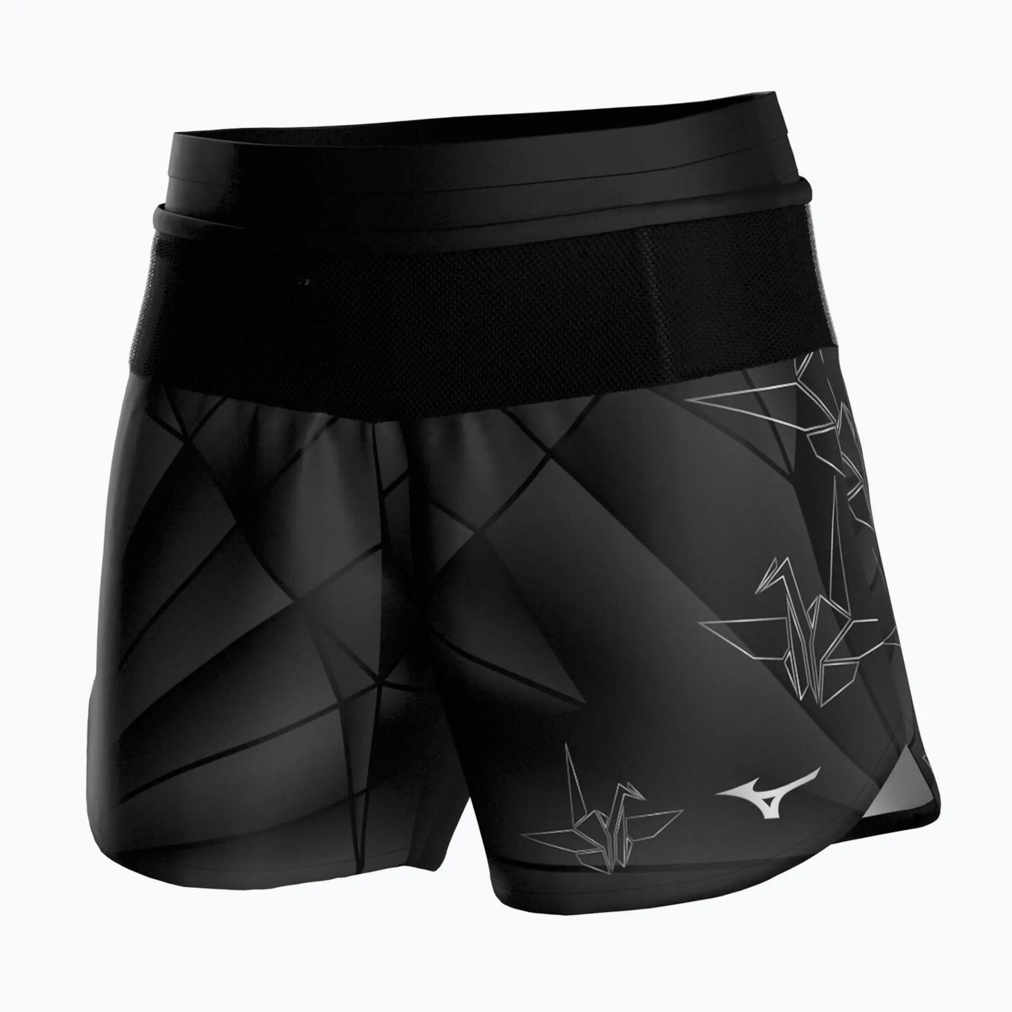 Spodenki do biegania damskie Mizuno Active Graphic Multi Pocket 4 3/4