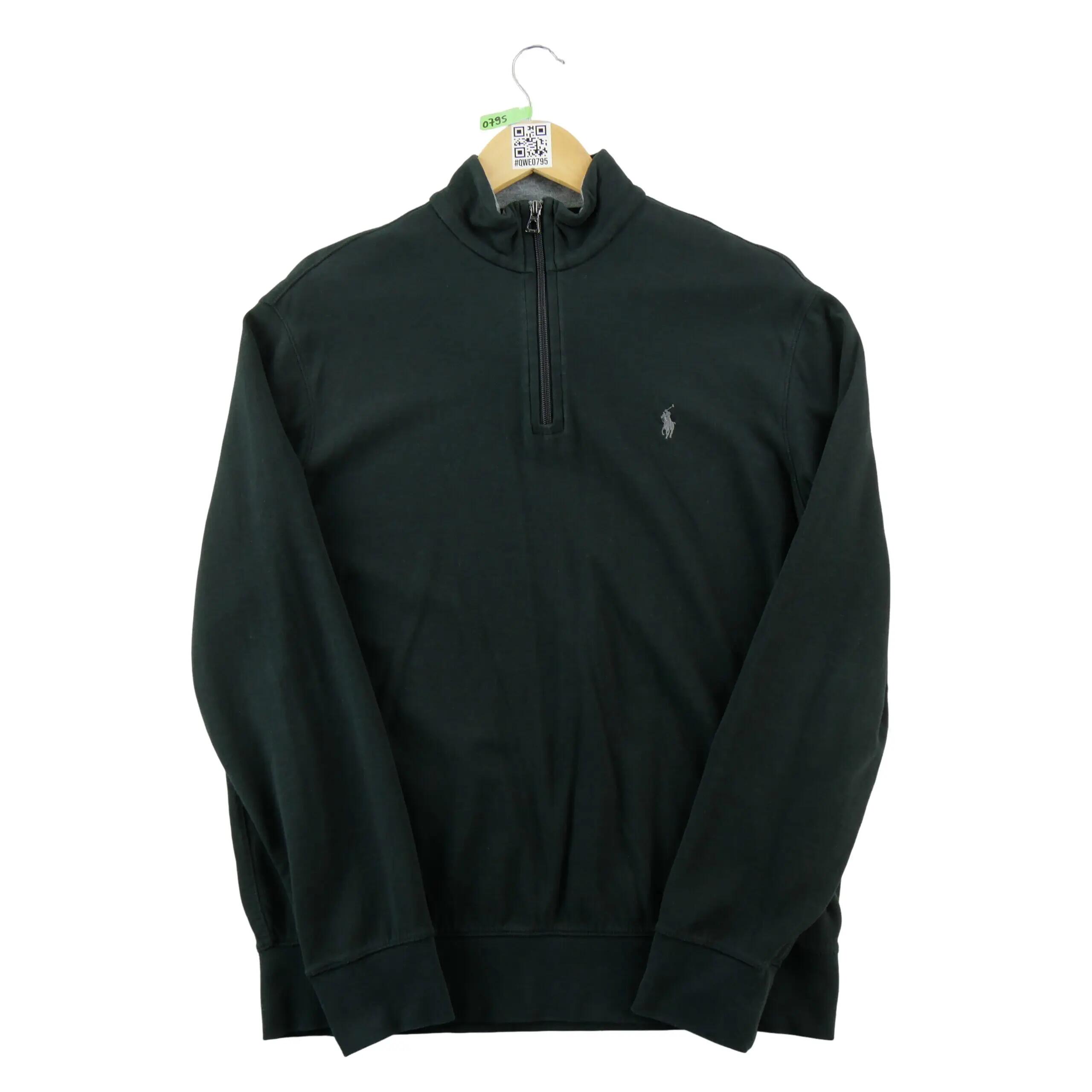 Tweedehands - Heren Sweater Pony geborduurd Zwart - Zeer goede staat 2/9
