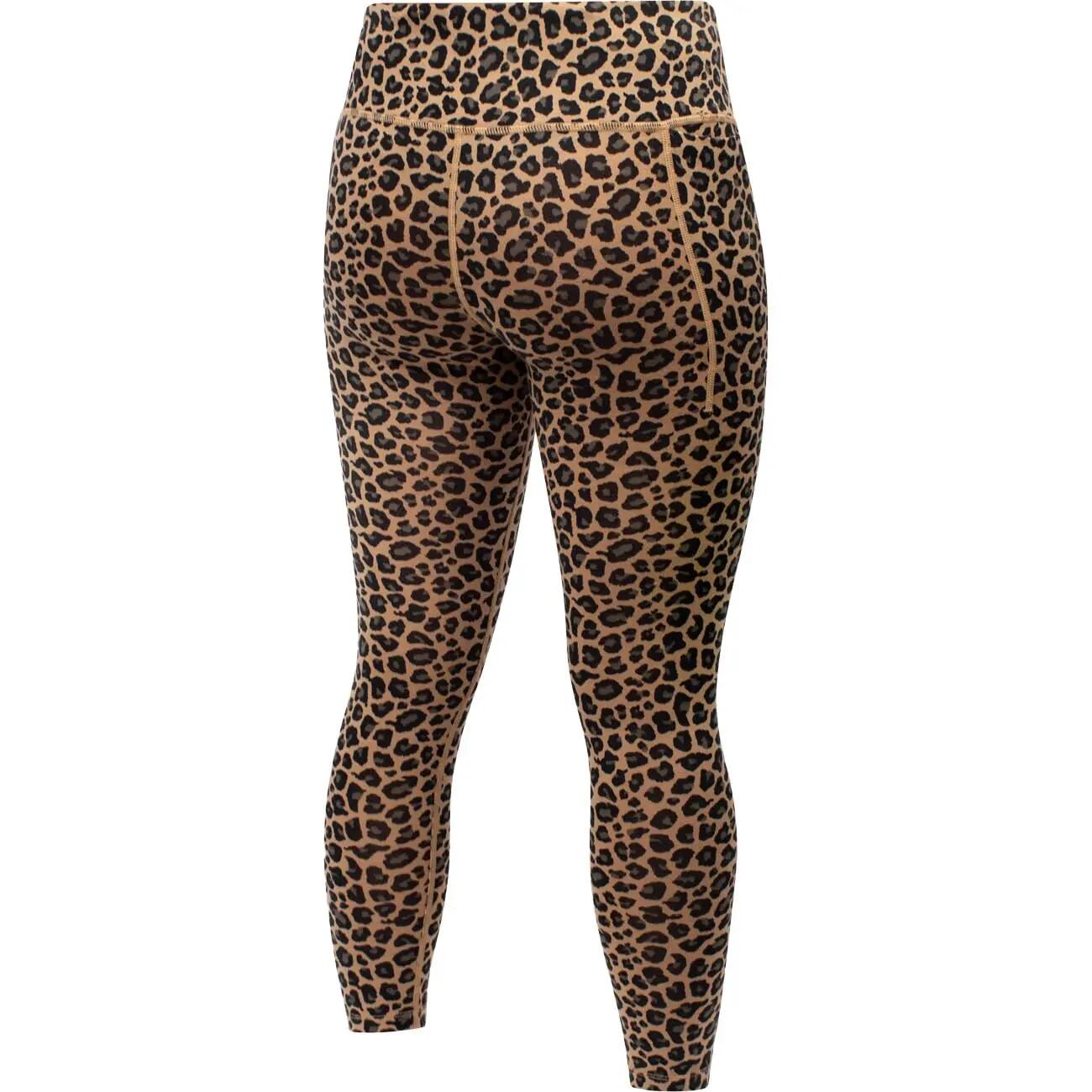 Damen - Sportswear - Pocket Merino Wool Tights - nahtlos, hohe Taille - Leopard 4/4