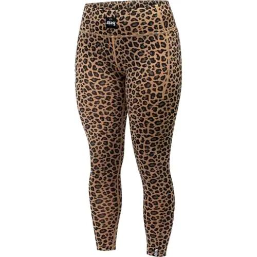 Damen - Sportswear - Pocket Merino Wool Tights - nahtlos, hohe Taille - Leopard 2/4
