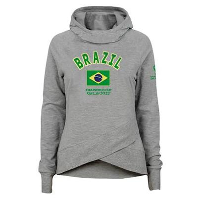 Outerstuff fifa flag funnel nk hood brazil lxl grijze dameshoodie