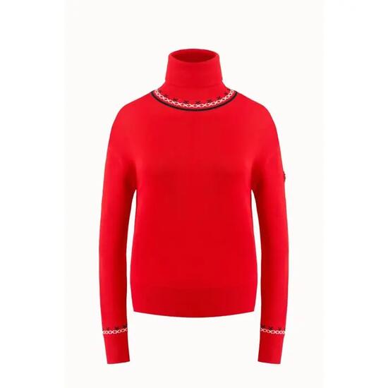 Pull - Ski - Femme - Confortable, dynamique - Alba Knit - Rouge