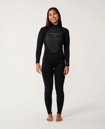 Combinaison de surf Femme Omega 3/2 mm zip dos - Black