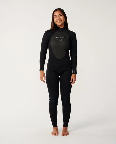 Combinaison de surf Femme Omega 3/2 mm zip dos - Black