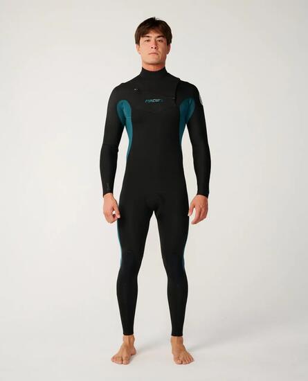 Surfwetsuit Heren Dawn Patrol 4/3 mm met borstrits - Green