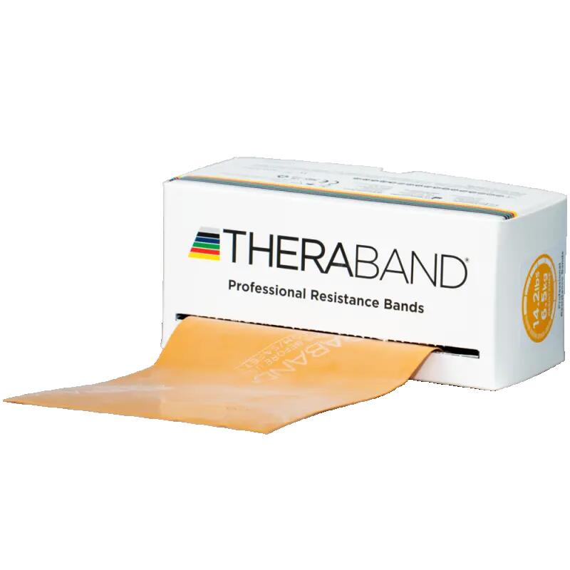 Oefenband - Fitness/Revalidatie - Thera-Band 5,5 m - Natuurlatex, Goud 3/4