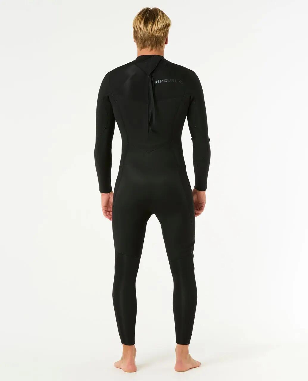 Surfwetsuit Heren Dawn Patrol 4/3 mm fullsuit met rugrits - Noir 2/6