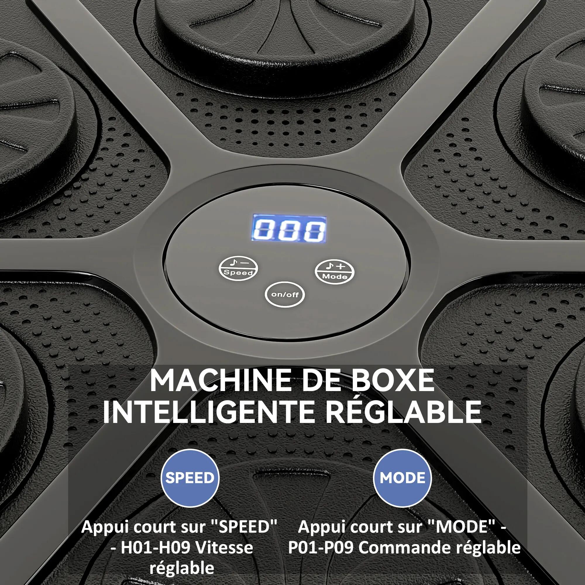 Machine de boxe musicale boxe mural musique avec 9 vitesses et modes Bluetooth g 6/9