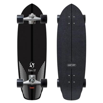 Carver Skateboard Complet Black Tip Carbon CX - Planche de Skate en Carbone - No