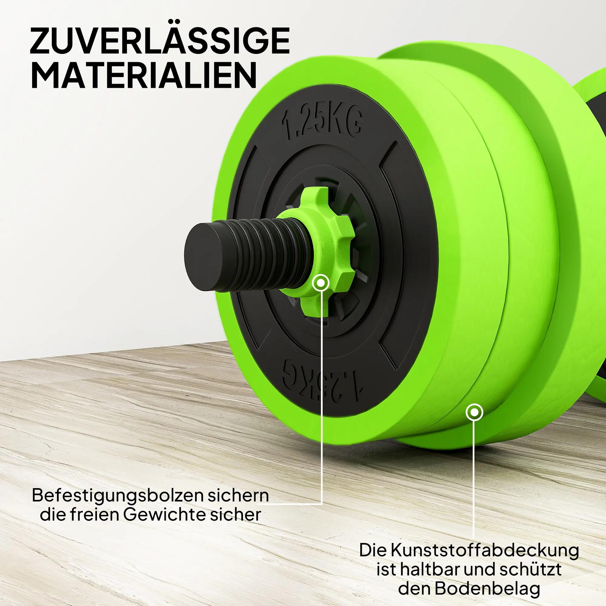 Ensemble d'haltères 4 en 1, 20 kg, réglable, comprenant haltères, barre, kettleb 9/9