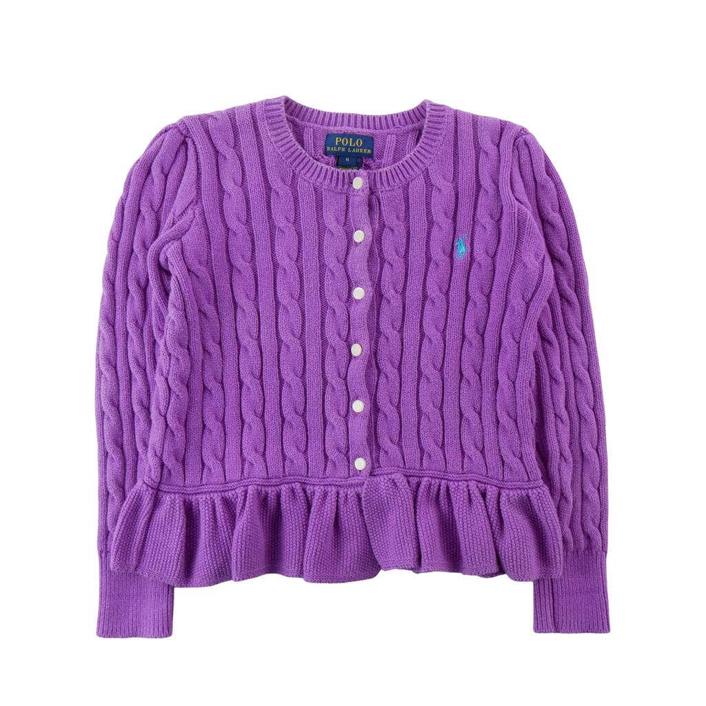 Second life - Girls Cable-Knit Cotton Cardigan Gilet - Excellent