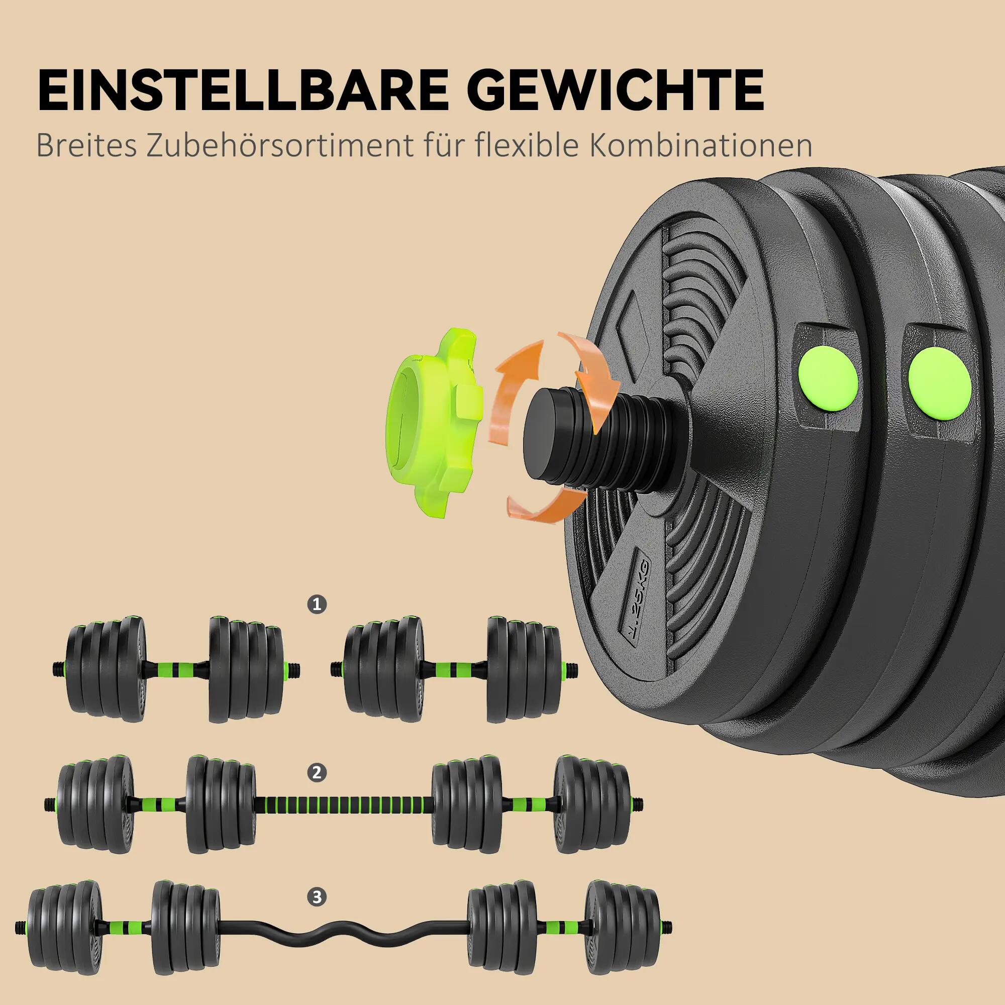 Ensemble d'haltères réglables 30 kg, haltères, barres d'haltères, ensemble de mu 7/9