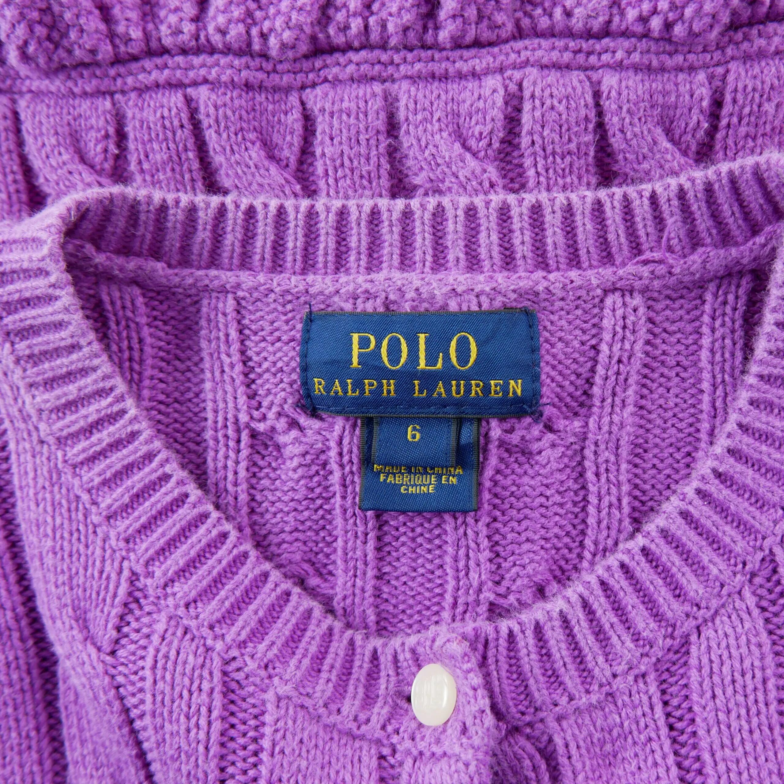 Tweedehands - Gilets meisjes kabelgebreide katoen met borduurde pony - Als nieuw 5/8