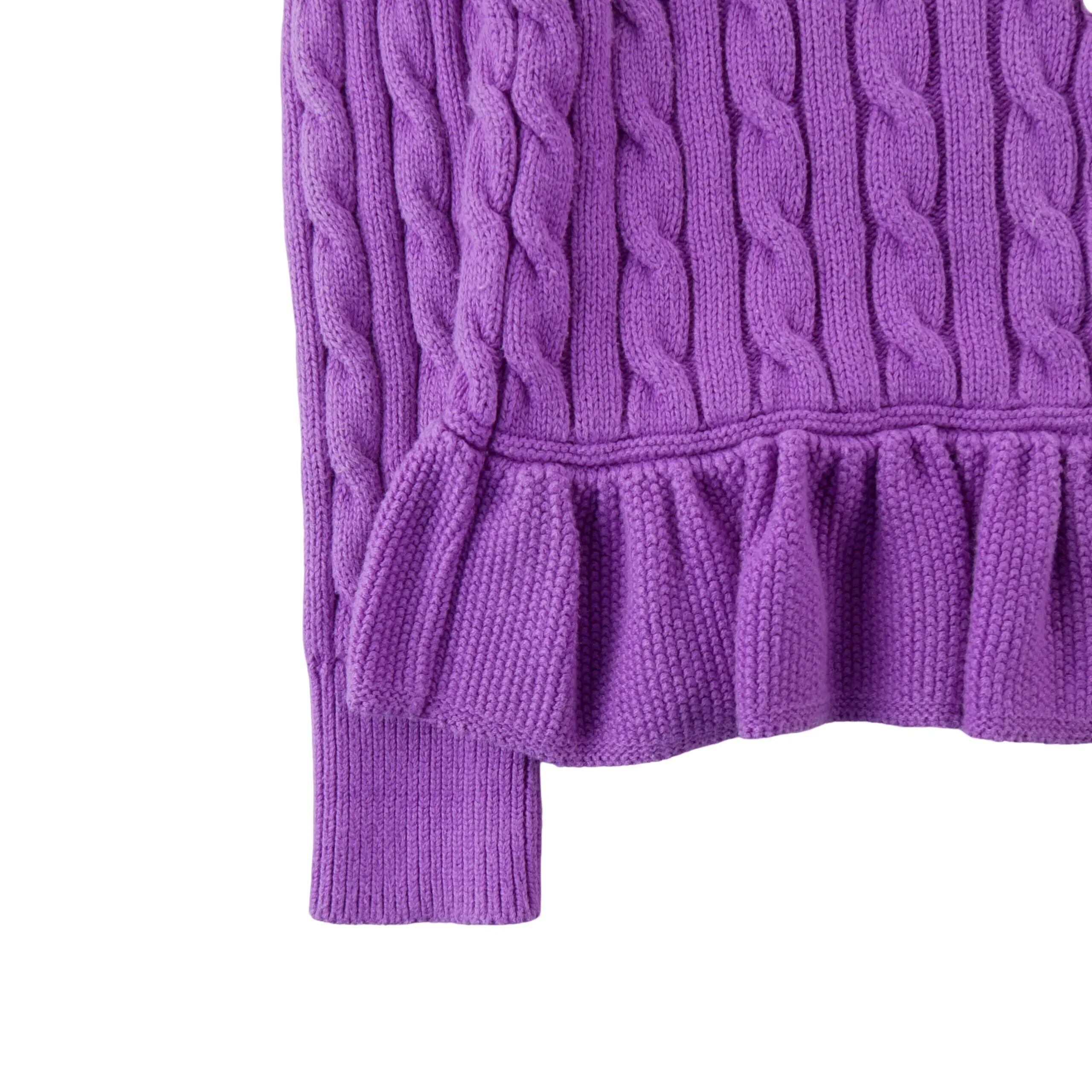 Tweedehands - Gilets meisjes kabelgebreide katoen met borduurde pony - Als nieuw 4/8