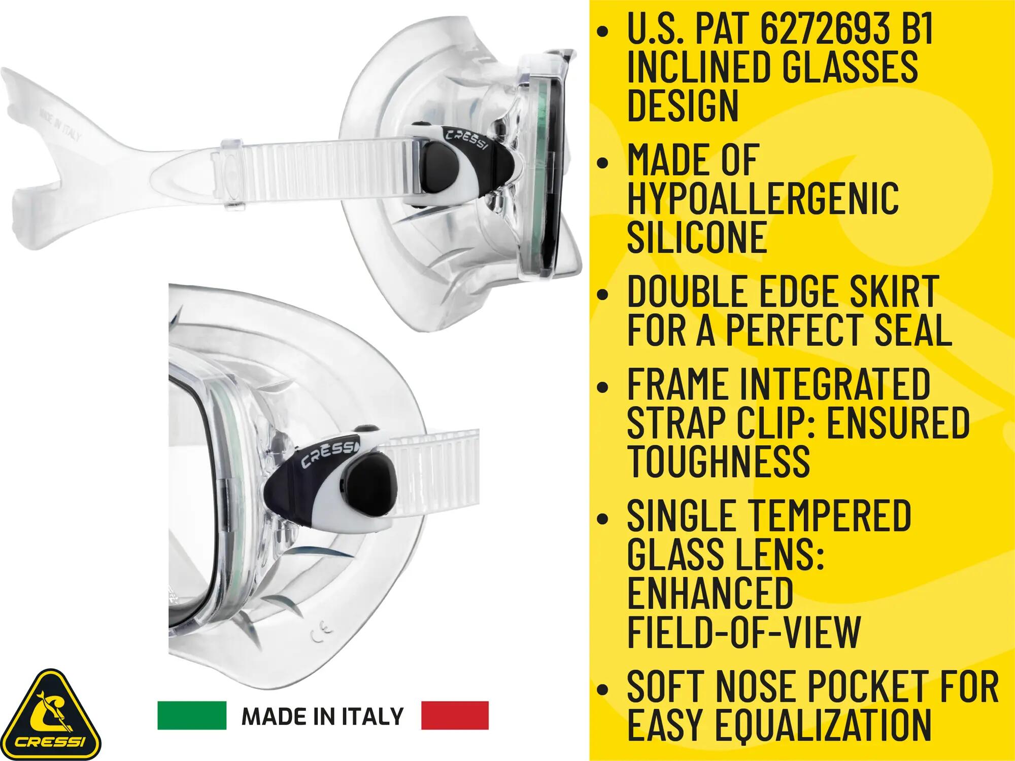 CRESSI Estrella + Seal Dry Combo Snorkel Trasparente/Rosa 4/5