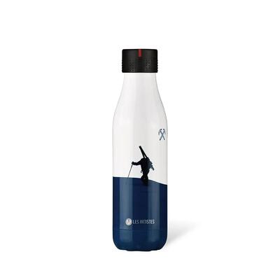 Drinkfles - isolerend 500 ml - bottle'up snow bril - wit/blauw