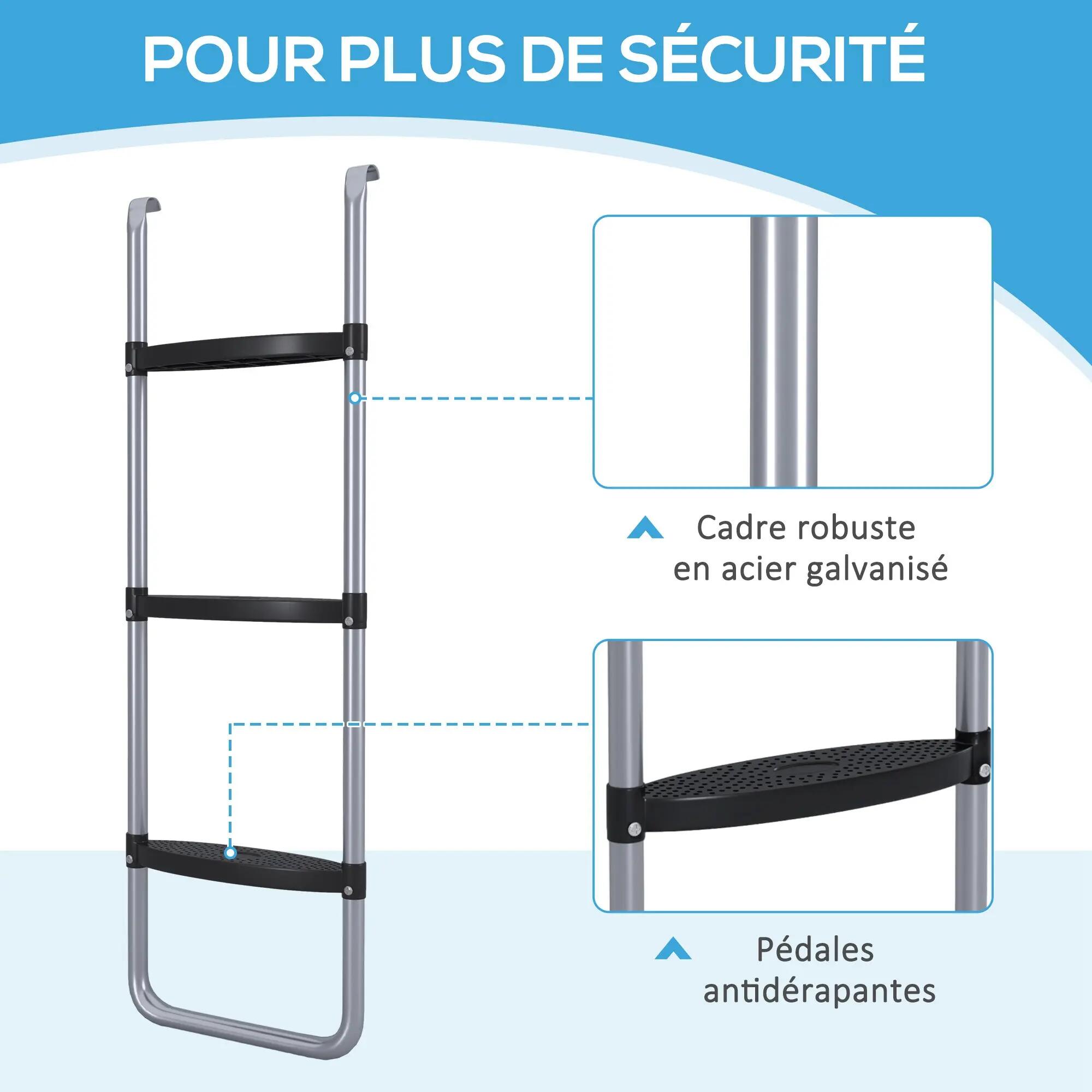 Échelle de trampoline 3 ou 2 échelons 120 Kg max. 5/5