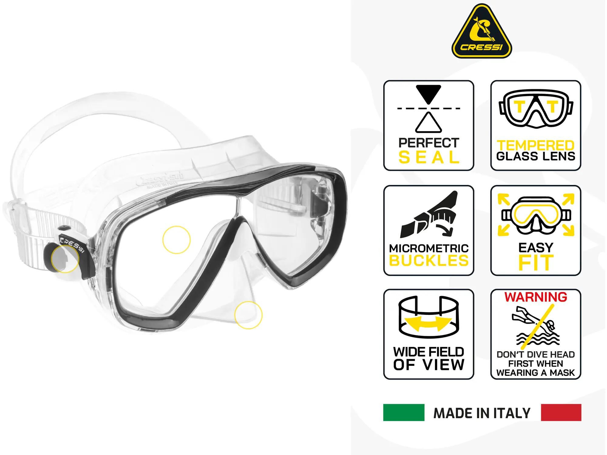 CRESSI Estrella + Seal Dry Combo Snorkel Trasparente/Rosa 3/5