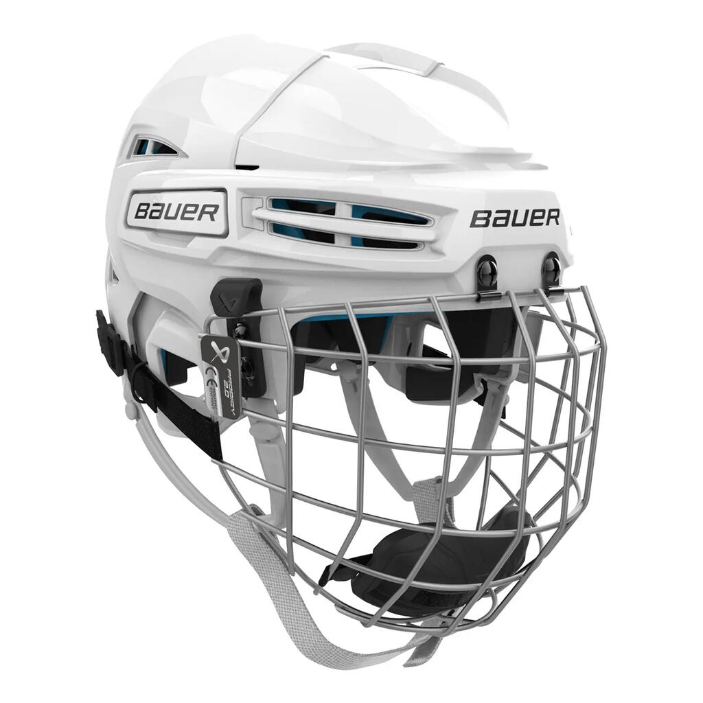 BAUER Prodigy 2.0 White kids Hockey Helmet Combo