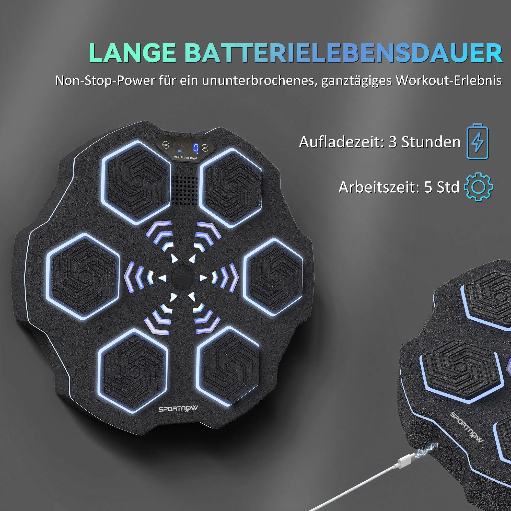 Boîte à musique, enceinte Bluetooth, fixation murale, 9 vitesses et modes, lumiè 9/9