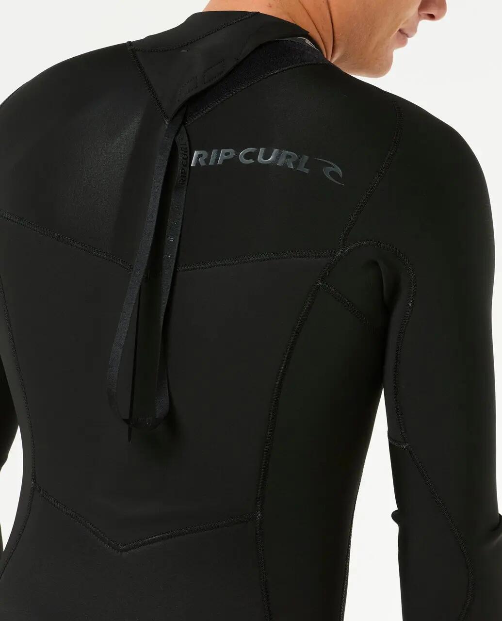Surfwetsuit Heren Dawn Patrol 4/3 mm met rugrits - Noir 5/6