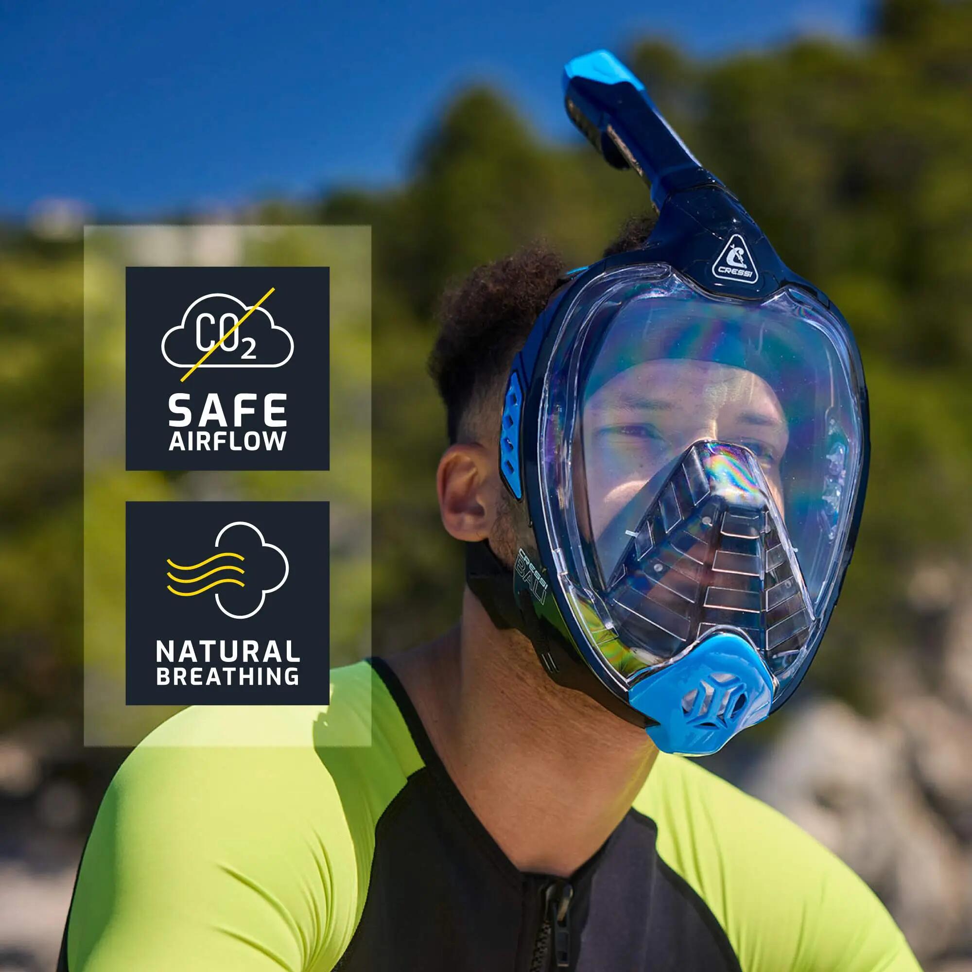 Cressi Maschera Integrale Bali Nero/Blu L/XL 4/5
