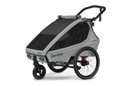 Remolque de Bicicleta Kidgoo 2 Lite Titanium Grey